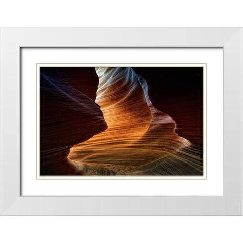 Lower Antelope Canyon White Modern Wood Framed Art Print with Double Matting by Depaepe, Yvette