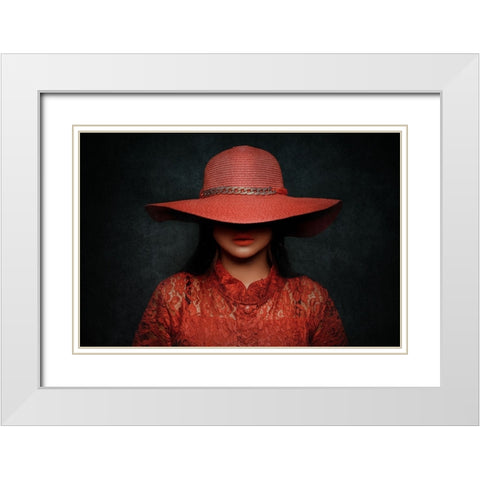 Ketutupan White Modern Wood Framed Art Print with Double Matting by Abdillah, Djayent