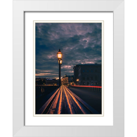 Stockholm White Modern Wood Framed Art Print with Double Matting by Kleimann, Stephanie