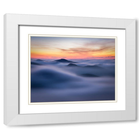 Time Of Inversions White Modern Wood Framed Art Print with Double Matting by Holic, Filip