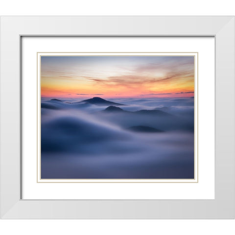 Time Of Inversions White Modern Wood Framed Art Print with Double Matting by Holic, Filip