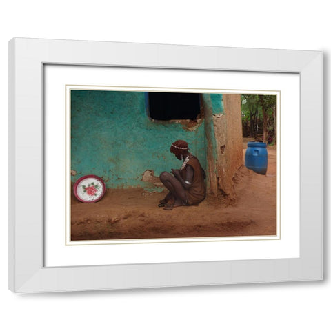 Way Of Life White Modern Wood Framed Art Print with Double Matting by Lam, Ilana