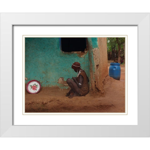 Way Of Life White Modern Wood Framed Art Print with Double Matting by Lam, Ilana