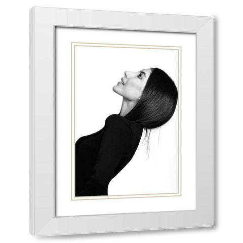 Untitled White Modern Wood Framed Art Print with Double Matting by Tejada, Cesar