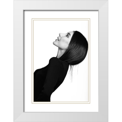 Untitled White Modern Wood Framed Art Print with Double Matting by Tejada, Cesar