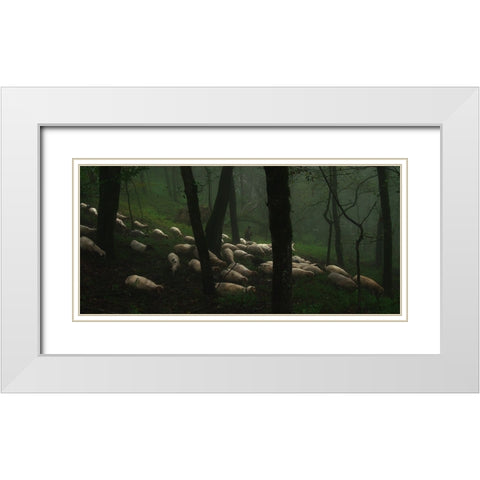 On The Way Home White Modern Wood Framed Art Print with Double Matting by Arabzadeh, Abbas