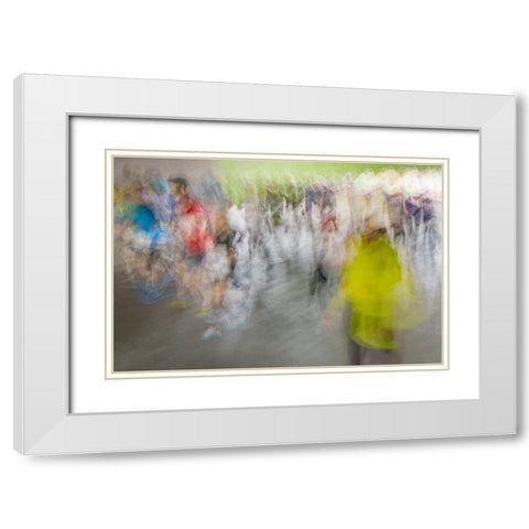 Marathon White Modern Wood Framed Art Print with Double Matting by Ruckert, Stephan