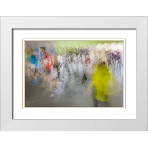 Marathon White Modern Wood Framed Art Print with Double Matting by Ruckert, Stephan