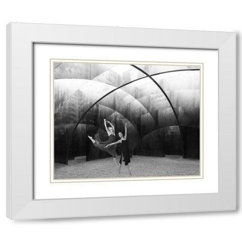 Elegant White Modern Wood Framed Art Print with Double Matting by Gilleman, Monique