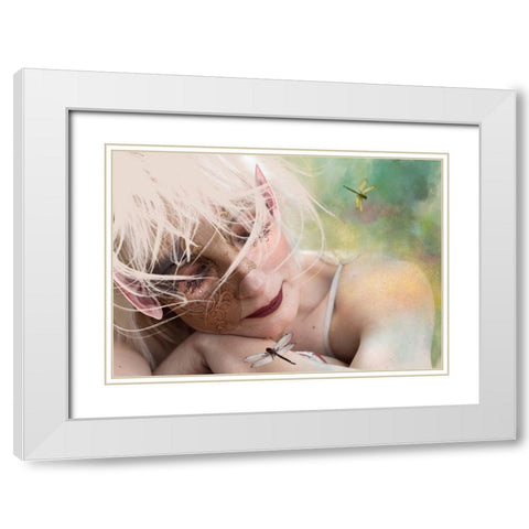 Sen Elfa... White Modern Wood Framed Art Print with Double Matting by Calkosinska-Kajzer, Ewa