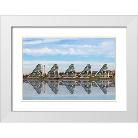 The Wave. White Modern Wood Framed Art Print with Double Matting by Londal, Leif