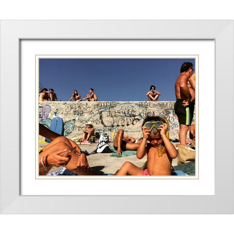 The Wall White Modern Wood Framed Art Print with Double Matting by Grifantini, Lorenzo