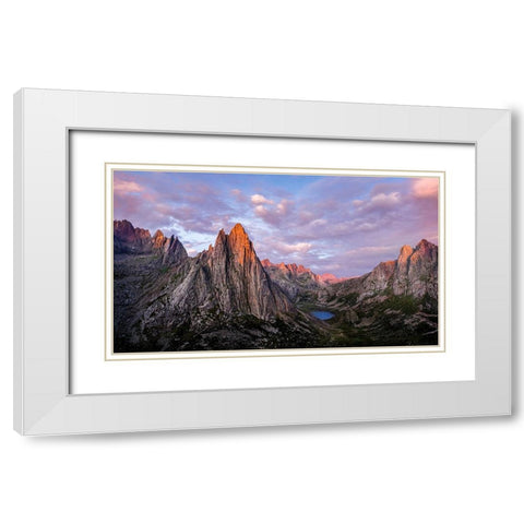 The First Light White Modern Wood Framed Art Print with Double Matting by Yu Wu, Irene