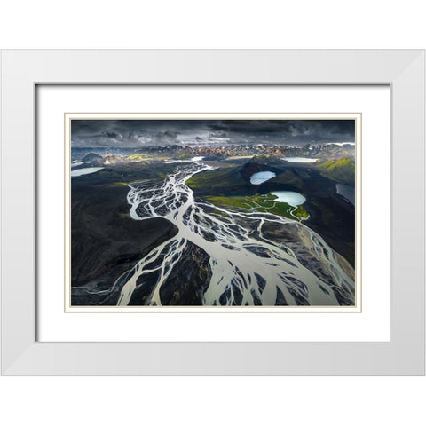 Glacier RIVer White Modern Wood Framed Art Print with Double Matting by Nienartowicz, Karol