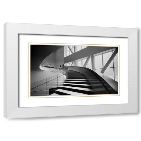 Quebec Art Museum White Modern Wood Framed Art Print with Double Matting by Gu, Sheena