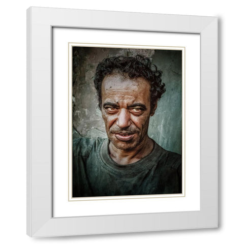 Portrait White Modern Wood Framed Art Print with Double Matting by Elsharma, Yasmin