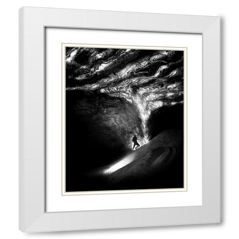 Salt White Modern Wood Framed Art Print with Double Matting by Aurelian