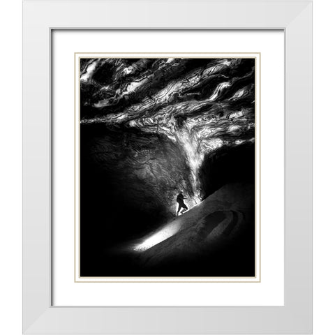 Salt White Modern Wood Framed Art Print with Double Matting by Aurelian