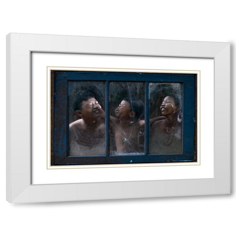 Untitled White Modern Wood Framed Art Print with Double Matting by Suhardjo, Lisdiyanto