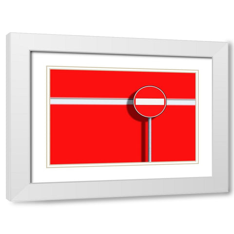 No Way Out White Modern Wood Framed Art Print with Double Matting by Comari, Andrea