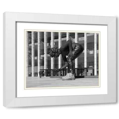 De Reus-En De Menselijke Maat White Modern Wood Framed Art Print with Double Matting by Agterhof, Piet