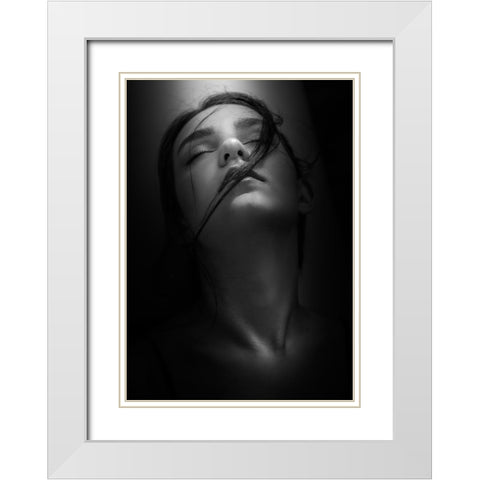 Ritratto Di Elisabetta White Modern Wood Framed Art Print with Double Matting by Fidanza, Toni