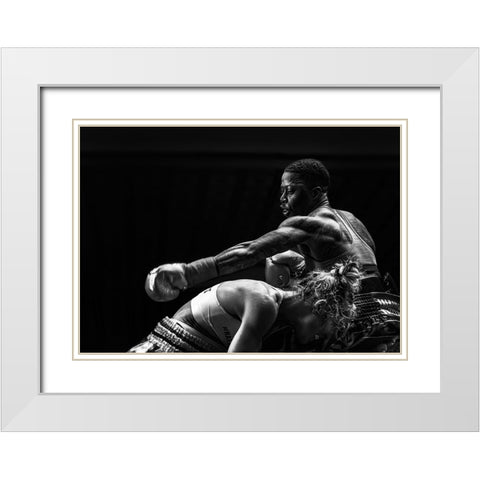 Attack A Avoid White Modern Wood Framed Art Print with Double Matting by Fu, Molly