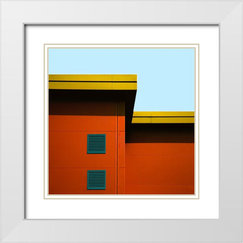 Urban Shadows White Modern Wood Framed Art Print with Double Matting by Schuster, Inge