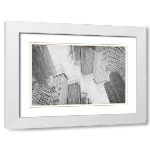 densification of the City White Modern Wood Framed Art Print with Double Matting by Schleicher-Schwarz, Roswitha
