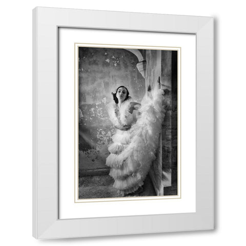 The Hollywood Starlet White Modern Wood Framed Art Print with Double Matting by Dixon, Colin