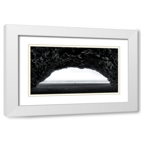 Black Lonely White Modern Wood Framed Art Print with Double Matting by Zhen Yu, James