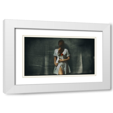 Late Spring White Modern Wood Framed Art Print with Double Matting by Sherin.Abdou