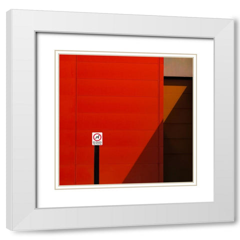 Urban Abstract White Modern Wood Framed Art Print with Double Matting by Schuster, Inge