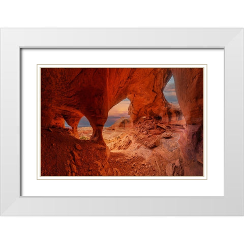 Hidden Wonder in Badland White Modern Wood Framed Art Print with Double Matting by Zheng, Michael
