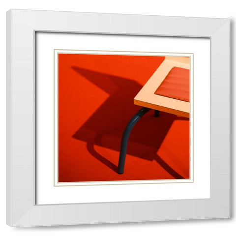 Geometry White Modern Wood Framed Art Print with Double Matting by Guan, Xiaopeng