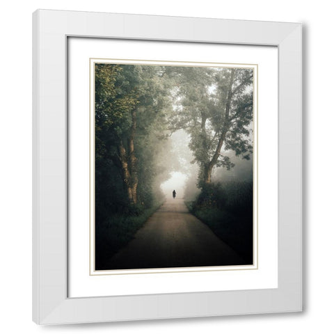 autumn White Modern Wood Framed Art Print with Double Matting by Wasinger, Renate