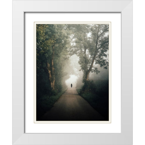 autumn White Modern Wood Framed Art Print with Double Matting by Wasinger, Renate