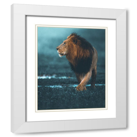 Confident White Modern Wood Framed Art Print with Double Matting by Sobhi, Ahmed