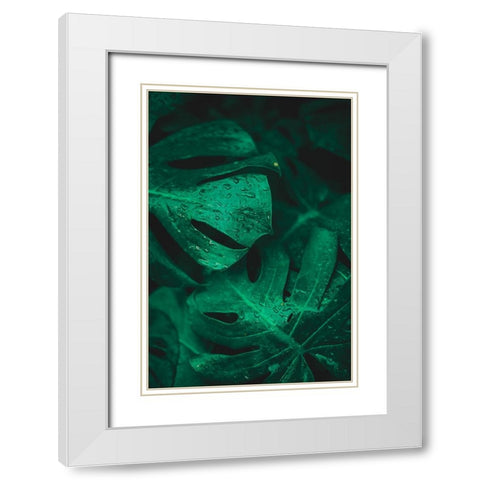 Green like life White Modern Wood Framed Art Print with Double Matting by Hamedani, Ardalan