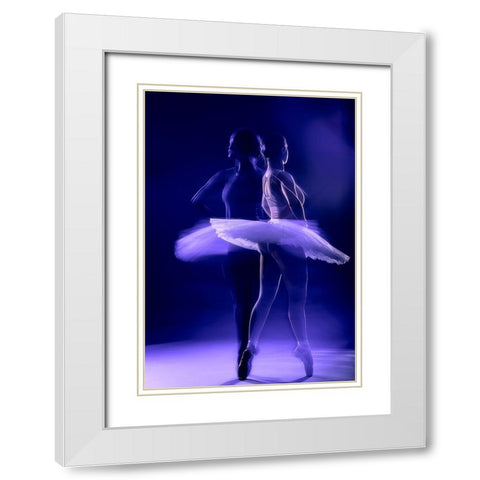 Eva White Modern Wood Framed Art Print with Double Matting by Ursula Reinke,