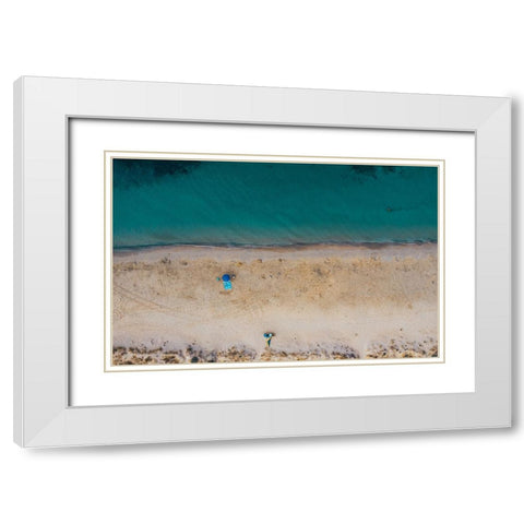 a day at the beach White Modern Wood Framed Art Print with Double Matting by Chiriaco, Carmine