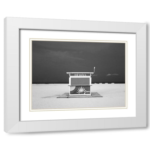 A different Miami Beach at Night 2 White Modern Wood Framed Art Print with Double Matting by Peralta, Adrian