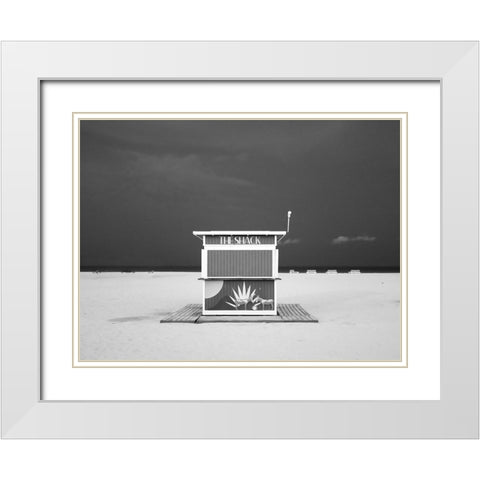 A different Miami Beach at Night 2 White Modern Wood Framed Art Print with Double Matting by Peralta, Adrian