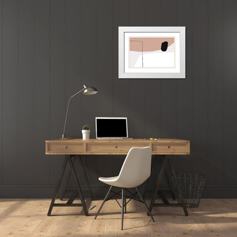 You a happiness White Modern Wood Framed Art Print with Double Matting by uplusmestudio