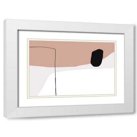 You a happiness White Modern Wood Framed Art Print with Double Matting by uplusmestudio