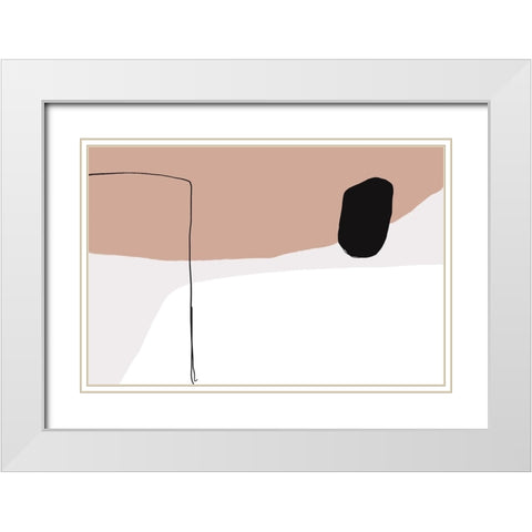 You a happiness White Modern Wood Framed Art Print with Double Matting by uplusmestudio