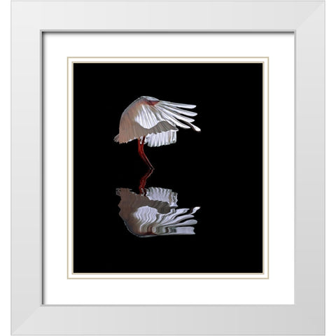 The Ave White Modern Wood Framed Art Print with Double Matting by Luis Duran, Juan