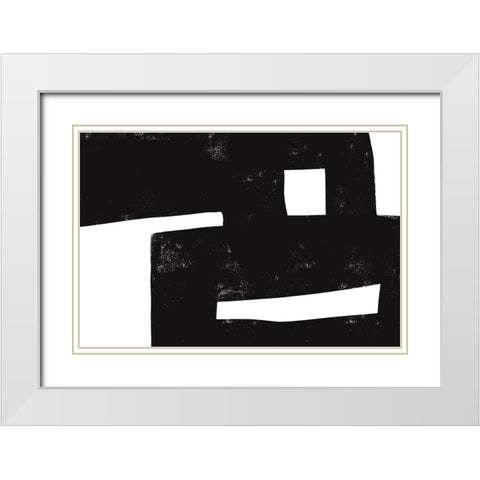 I was never there White Modern Wood Framed Art Print with Double Matting by uplusmestudio