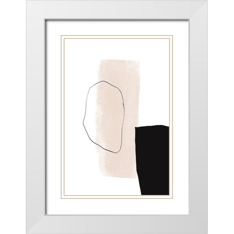 Just Bye White Modern Wood Framed Art Print with Double Matting by uplusmestudio