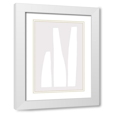 Same but different White Modern Wood Framed Art Print with Double Matting by uplusmestudio